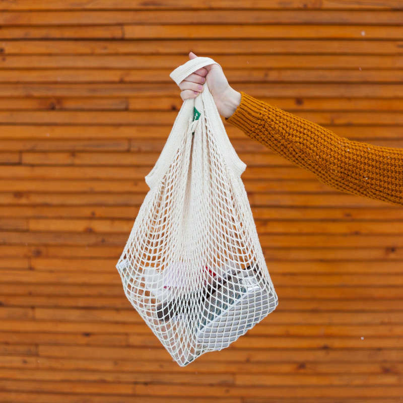 KEEPJAR Netztasche/Einkaufstasche aus Bio-Baumwolle, natur – Almby
